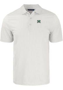 Cutter and Buck Hawaii Warriors Mens White Pike Symmetry Short Sleeve Polo