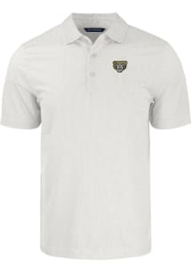 Cutter and Buck Oakland University Golden Grizzlies Mens White Pike Symmetry Short Sleeve Polo