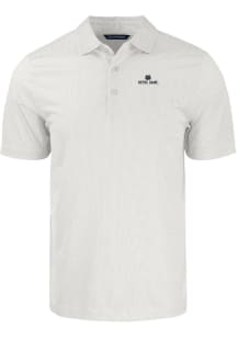 Cutter and Buck Notre Dame Fighting Irish Mens White Pike Symmetry Short Sleeve Polo