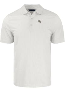 Cutter and Buck Wake Forest Demon Deacons Mens White Pike Symmetry Short Sleeve Polo