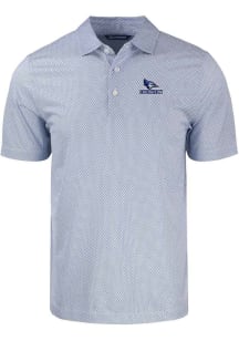 Cutter and Buck Creighton Bluejays Mens Blue Pike Symmetry Short Sleeve Polo