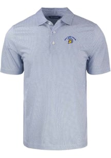 Cutter and Buck San Jose State Spartans Mens Blue Pike Symmetry Short Sleeve Polo