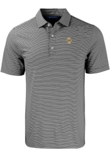 Cutter and Buck Idaho Vandals Mens Black Forge Double Stripe Short Sleeve Polo