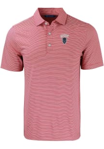 Cutter and Buck Howard Bison Mens Red Forge Double Stripe Short Sleeve Polo