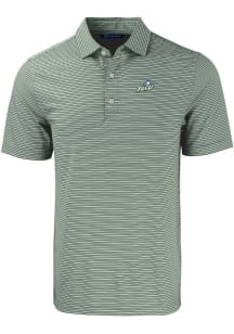 Cutter and Buck Florida Gulf Coast Eagles Mens Green Forge Double Stripe Short Sleeve Polo