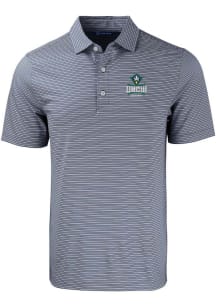 Cutter and Buck UNCW Seahawks Mens Navy Blue Forge Double Stripe Short Sleeve Polo