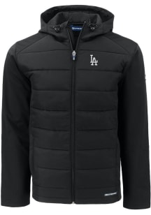 Cutter and Buck Los Angeles Dodgers Mens Black Evoke Hood Big and Tall Lined Jacket