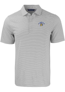 Cutter and Buck San Jose State Spartans Mens Grey Forge Double Stripe Short Sleeve Polo