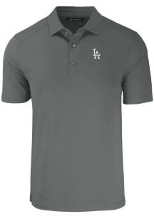 Cutter and Buck Los Angeles Dodgers Mens Grey Forge Short Sleeve Polo