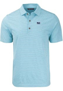 Cutter and Buck Jackson State Tigers Mens Light Blue Forge Heather Stripe Short Sleeve Polo