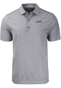Cutter and Buck Florida A&M Rattlers Mens Black Forge Heather Stripe Short Sleeve Polo
