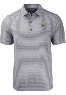 Cutter and Buck San Jose State Spartans Mens Black Forge Heather Stripe Short Sleeve Polo