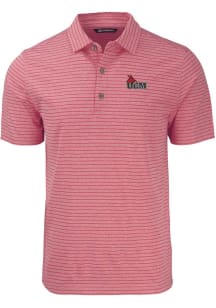 Cutter and Buck Central Missouri Mules Mens Red Forge Heather Stripe Short Sleeve Polo