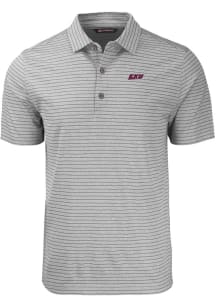 Cutter and Buck Eastern Kentucky Colonels Mens Grey Forge Heather Stripe Short Sleeve Polo