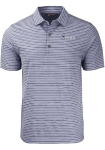 Cutter and Buck Pennsylvania Quakers Mens Navy Blue Forge Heather Stripe Short Sleeve Polo