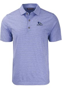 Cutter and Buck Creighton Bluejays Mens Blue Forge Heather Stripe Short Sleeve Polo