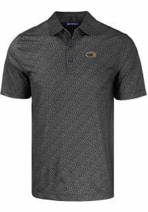 Cutter and Buck Southern Mississippi Golden Eagles Mens Black Pike Pebble Short Sleeve Polo