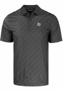 Cutter and Buck Texas Southern Tigers Mens Black Pike Pebble Short Sleeve Polo