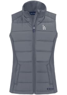 Cutter and Buck Los Angeles Dodgers Womens Grey Evoke Vest
