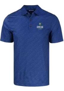 Cutter and Buck UNCW Seahawks Mens Navy Blue Pike Pebble Short Sleeve Polo