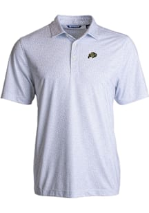 Cutter and Buck Colorado Buffaloes Mens White Pike Pebble Short Sleeve Polo
