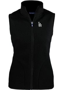 Cutter and Buck Los Angeles Dodgers Womens Black Cascade Sherpa Vest