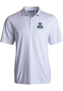 Cutter and Buck UNCW Seahawks Mens White Pike Pebble Short Sleeve Polo