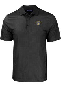Cutter and Buck San Jose State Spartans Mens Black Pike Eco Geo Print Short Sleeve Polo
