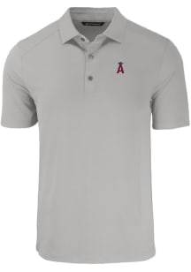 Cutter and Buck Los Angeles Angels Mens Grey Forge Short Sleeve Polo