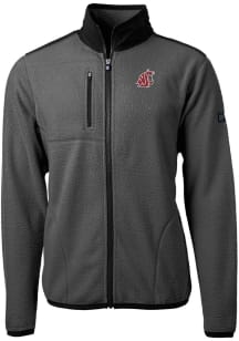 Cutter and Buck Washington State Cougars Mens Grey Cascade Sherpa Light Weight Jacket