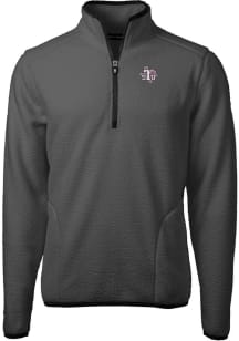 Cutter and Buck Texas Southern Tigers Mens Grey Cascade Sherpa Long Sleeve 1/4 Zip Pullover