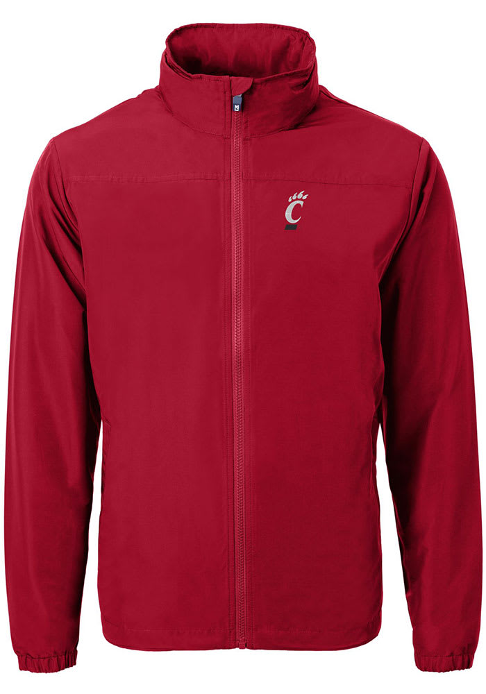 Cutter and Buck Cincinnati Bearcats Mens Cardinal Charter Eco Light Weight Jacket