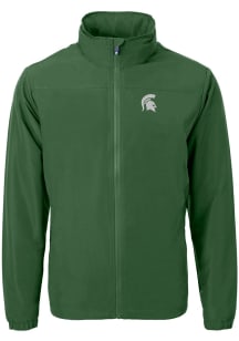Cutter and Buck Michigan State Spartans Mens Green Charter Eco Light Weight Jacket
