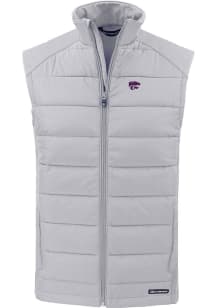 Mens K-State Wildcats Charcoal Cutter and Buck Evoke Vest