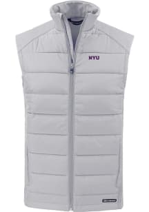 Cutter and Buck NYU Violets Mens Charcoal Evoke Sleeveless Jacket