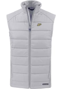 Cutter and Buck Purdue Boilermakers Mens Charcoal Evoke Sleeveless Jacket