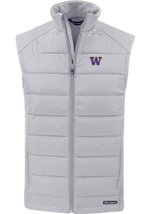 Mens Washington Huskies Charcoal Cutter and Buck Evoke Vest