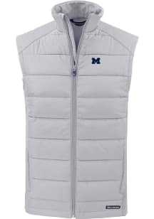 Cutter and Buck Michigan Wolverines Mens Charcoal Evoke Sleeveless Jacket