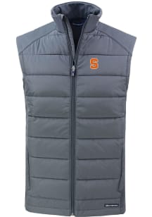 Cutter and Buck Syracuse Orange Mens Grey Evoke Sleeveless Jacket