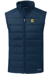 Cutter and Buck East Tennesse State Buccaneers Mens Navy Blue Evoke Sleeveless Jacket