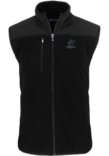 Cutter and Buck Miami Marlins Big and Tall Black Cascade Sherpa Mens Vest