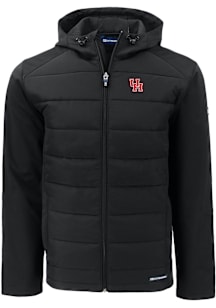 Cutter and Buck Houston Cougars Mens Black Evoke Hood Medium Weight Jacket