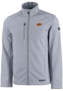 Cutter and Buck Oklahoma State Cowboys Mens Charcoal Evoke Light Weight Jacket