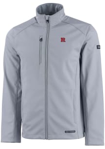 Mens Rutgers Scarlet Knights Charcoal Cutter and Buck Evoke Light Weight Jacket