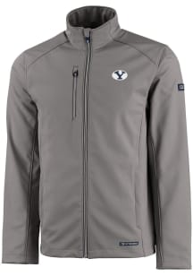 Cutter and Buck BYU Cougars Mens Grey Evoke Light Weight Jacket