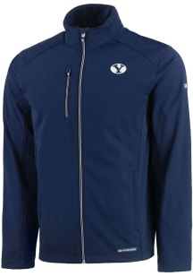 Cutter and Buck BYU Cougars Mens Navy Blue Evoke Light Weight Jacket