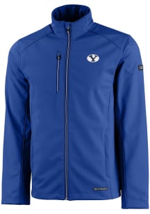 Cutter and Buck BYU Cougars Mens Blue Evoke Light Weight Jacket