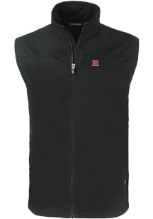 Cutter and Buck Rutgers Scarlet Knights Mens Black Charter Sleeveless Jacket
