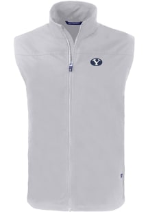 Cutter and Buck BYU Cougars Mens Grey Charter Sleeveless Jacket