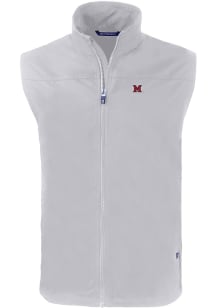 Cutter and Buck Miami RedHawks Mens Grey Charter Sleeveless Jacket